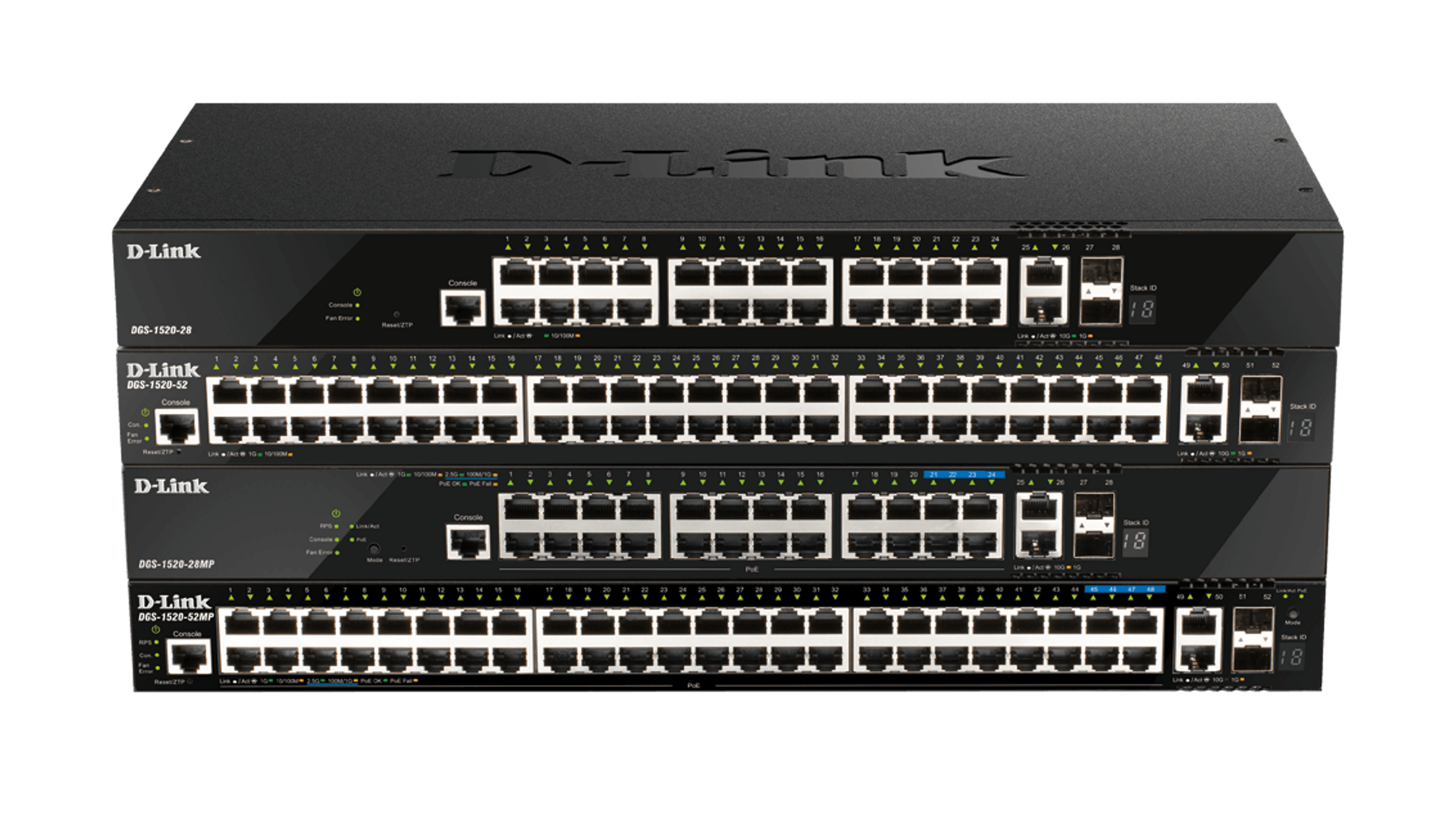 Switch D-Link de 24 portas - DGS-1520-28